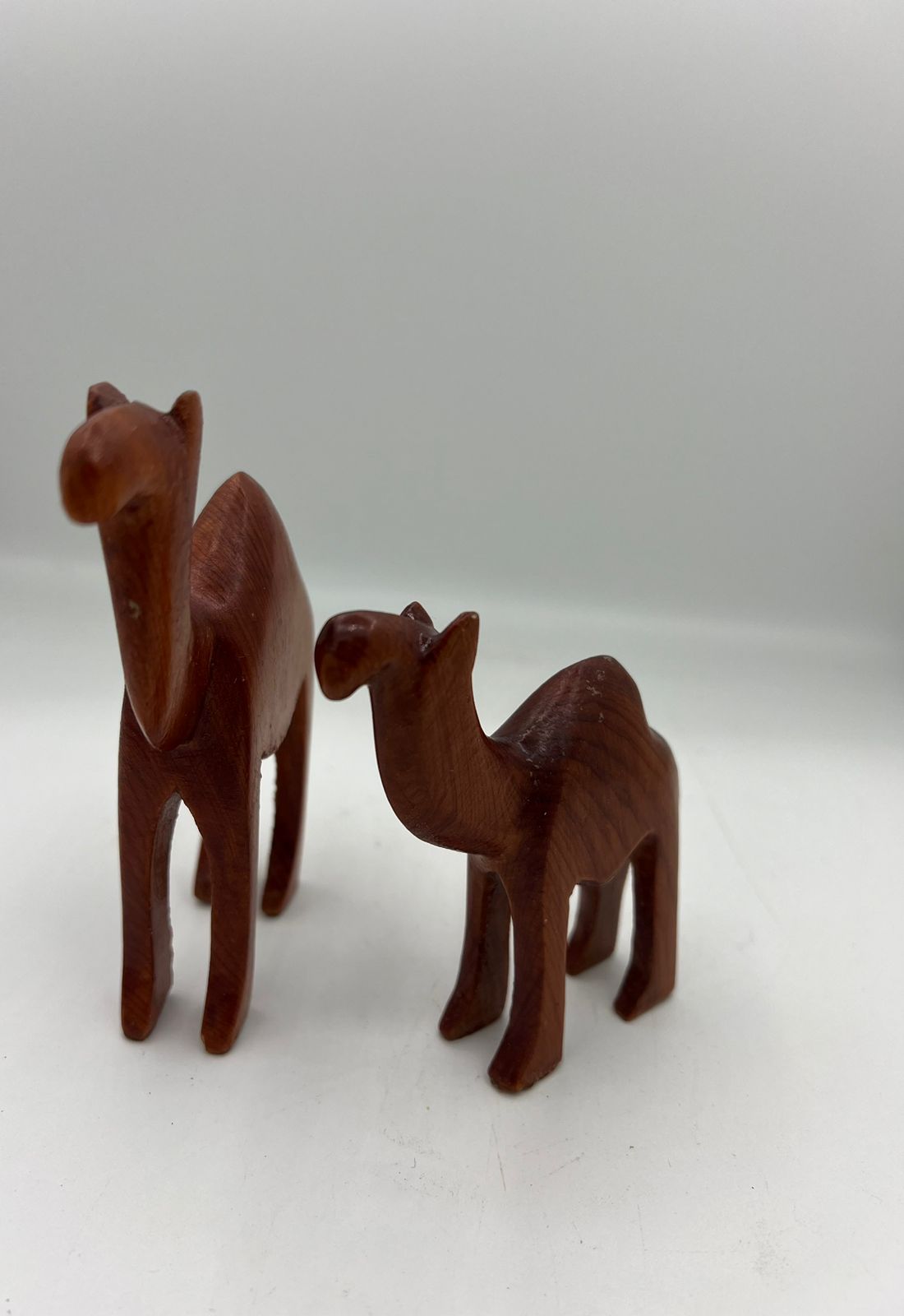 Artisanal Thuya Wood Camel Sculpture - Authentic Moroccan Craftsmanship - Handmade Decor Accent